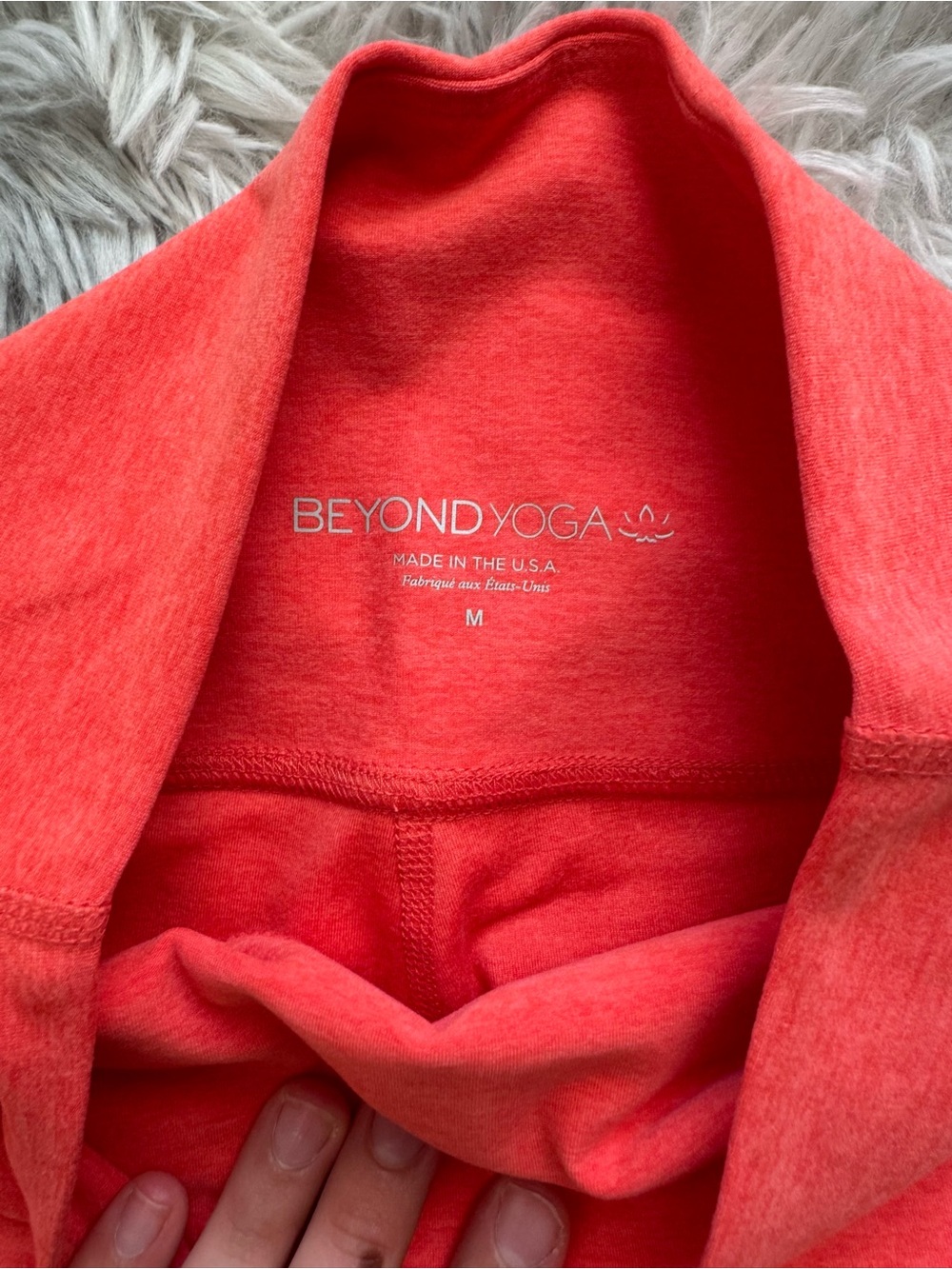 Beyond Yoga Coral Red Tank Top and High-Waist Shorts Set - Picture 8 of 8